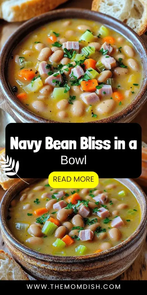 Discover the ultimate comfort food with Navy Bean Delight Soup, a hearty and nourishing dish that's perfect for any meal. Packed with protein-rich navy beans and flavored with savory ham and fresh vegetables, this soup offers warmth and satisfaction in every bowl. Easy to create and customizable to your taste, it's the ideal recipe for cozy nights in. Click through to explore our detailed recipe and start your journey to a delicious homemade soup today!