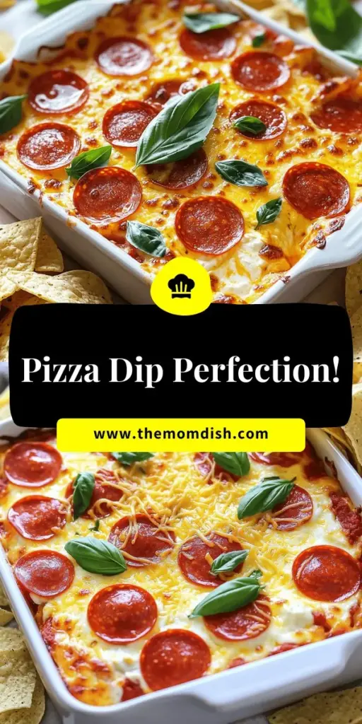 Indulge in a cheesy, savory experience with this quick and easy pizza dip recipe! Perfect for parties or cozy nights in, this dip features cream cheese, mozzarella, pepperoni, and more. Discover how to customize your dip with delicious variations and creative serving ideas. Ready to impress your guests? Click through now for the full recipe and start creating your ultimate pizza dip masterpiece!