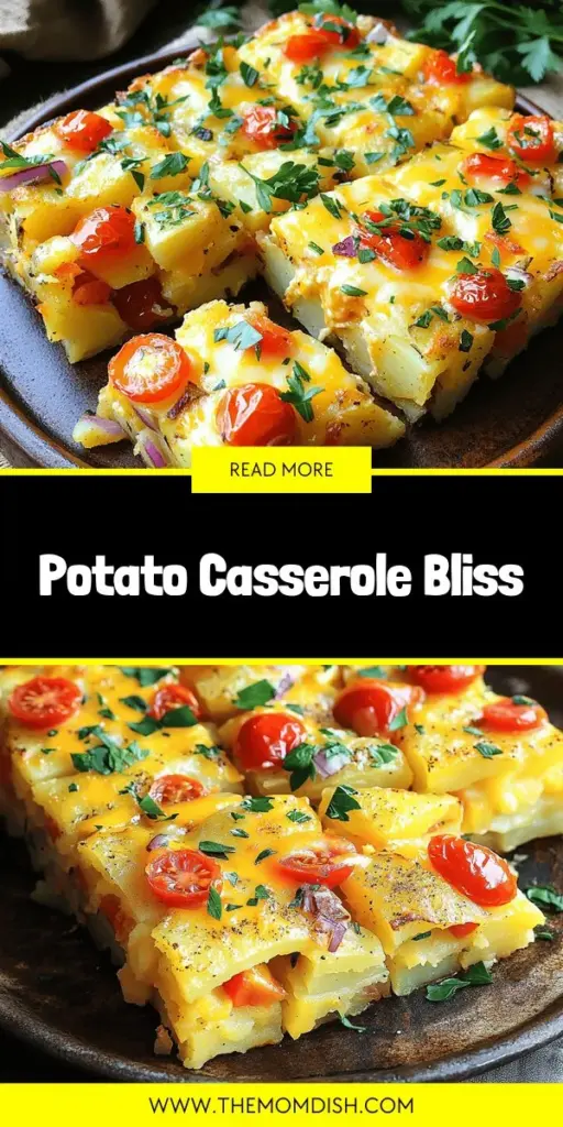 Start your day with a delightful Roasted Potato Breakfast Casserole that's both warm and filling! This easy-to-make dish features crispy roasted potatoes, juicy cherry tomatoes, and creamy cheddar cheese, perfect for busy mornings or relaxing brunches. Explore variations with different veggies and cheeses to suit your taste. Ready to impress your family and friends? Click through for step-by-step instructions and the full recipe to create this tasty morning dish!