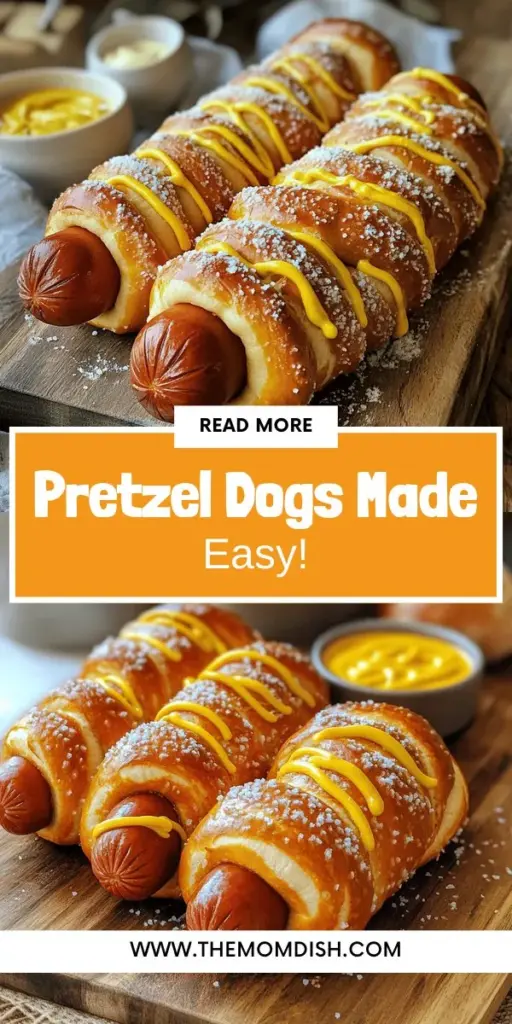 Experience the joy of homemade pretzel dogs with this delicious recipe! Perfect for game day or family gatherings, these soft, chewy treats wrap savory hot dogs in golden, pretzel dough, making every bite a delight. Customize your pretzel dogs with various toppings and sauces for an added twist. Ready to impress your friends and family? Click through to explore the full recipe and step-by-step instructions for making these mouthwatering snacks at home!