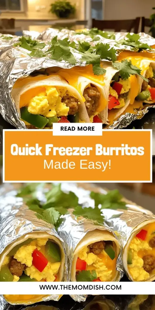 Start your day right with freezer breakfast burritos! This easy meal prep guide reveals how to create delicious and customizable burritos filled with nutritious ingredients to keep you satisfied and energized. Whether you prefer eggs, cheese, veggies, or hearty meats, you'll find the perfect combo. Say goodbye to hectic mornings and hello to grab-and-go breakfasts! Click through to discover the full recipe and make your mornings simpler and tastier.