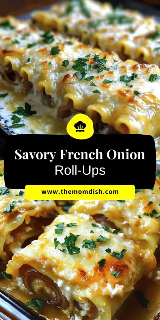 Indulge in the ultimate comfort food with French Onion Lasagna Roll-Ups, a delicious fusion of classic lasagna and rich French onion soup. These visually stunning roll-ups feature layers of cheesy goodness, caramelized onions, and tender noodles, all baked to perfection. Perfect for family dinners or impressing guests, this recipe is easy to follow and sure to delight every palate. Click to explore the full recipe and elevate your cooking game today!