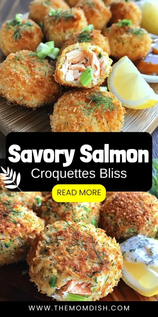 Impress your family at dinner with this easy and delicious savory salmon croquettes recipe! Learn how to make crispy on the outside, tender on the inside croquettes using simple ingredients like cooked salmon, breadcrumbs, and fresh herbs. Discover tips, variations, and perfect pairings to elevate your meal. Click through now to find the full recipe and start your culinary adventure with these flavorful salmon croquettes!