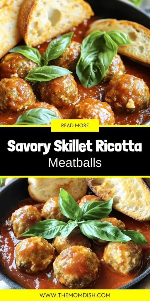 Elevate your dinner game with this Skillet Ricotta Meatballs recipe that’s bursting with flavor and super easy to prepare! In just 40 minutes, you can create tender, creamy meatballs that are perfect for any occasion. Discover the secrets to achieving that ideal texture and how to pair them with delicious sides. Click through to explore the full recipe and impress your family and friends with this delightful dish!