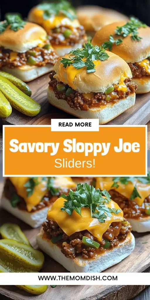 Delight your guests with Savory Sloppy Joe Sliders that combine comfort and flavor in every bite! These mini sandwiches are perfect for any occasion, easily customizable for different tastes, and simple to prepare. Whether using ground beef, turkey, or plant-based options, your sliders will impress everyone. Click through to explore this easy recipe and make your next gathering a hit with deliciously messy Sloppy Joe sliders!