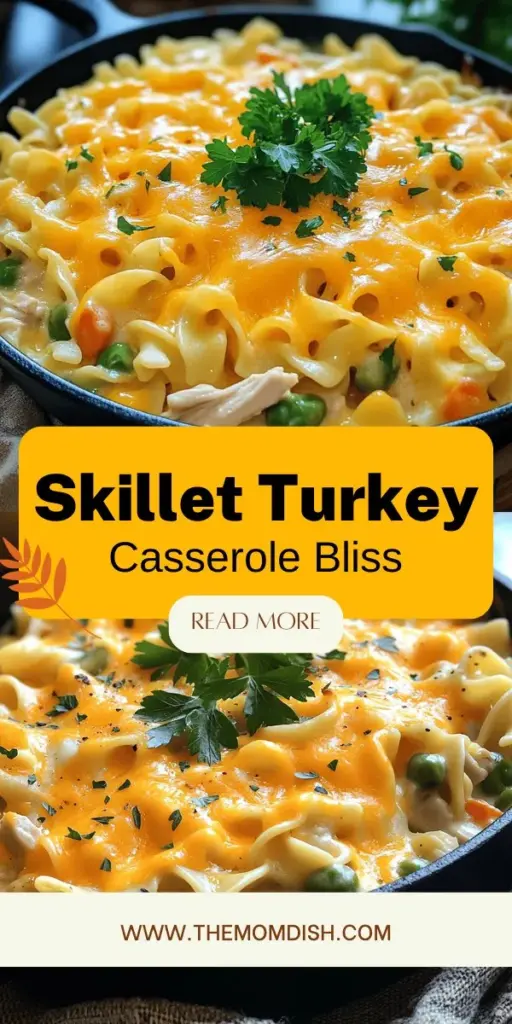 Discover the ultimate comfort food with this Skillet Turkey Noodle Casserole recipe! Perfect for busy weeknights, this delicious dish brings together ground turkey, tender egg noodles, and vibrant vegetables in a creamy sauce everyone will love. It's easy to customize and even easier to prepare in one skillet, making cleanup a breeze. Dive into this hearty meal that satisfies cravings and creates memorable family moments. Click to explore the recipe and elevate your dinner game!