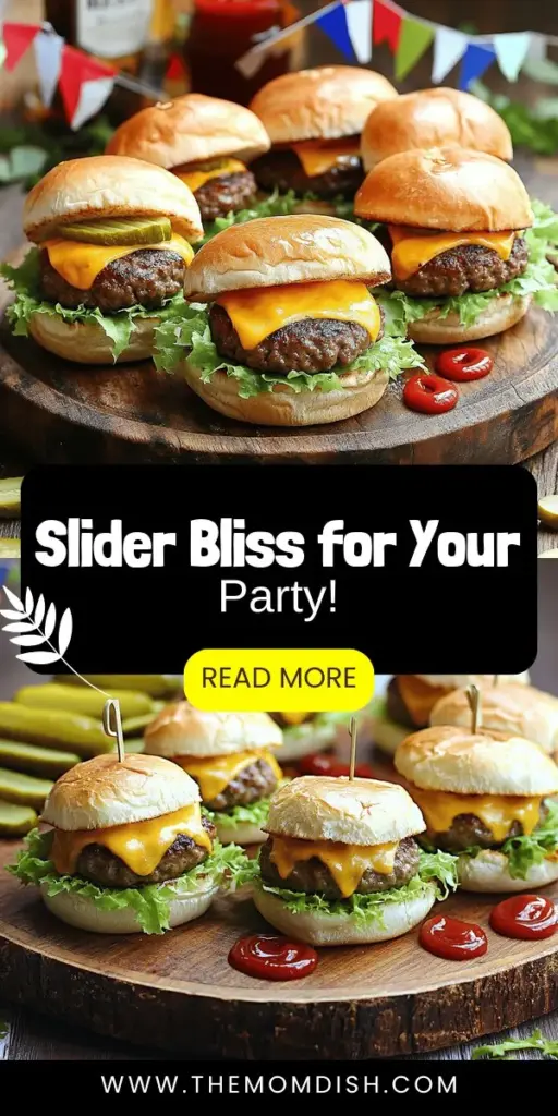 Elevate your next party with delicious cheeseburger sliders! These mini delights are packed with flavor and are easy to customize, making them perfect for any gathering. From juicy patties to tasty toppings, discover the simple steps to create sliders that impress every guest. Get the full recipe and tips to make your event unforgettable. Click through now and start your slider journey!