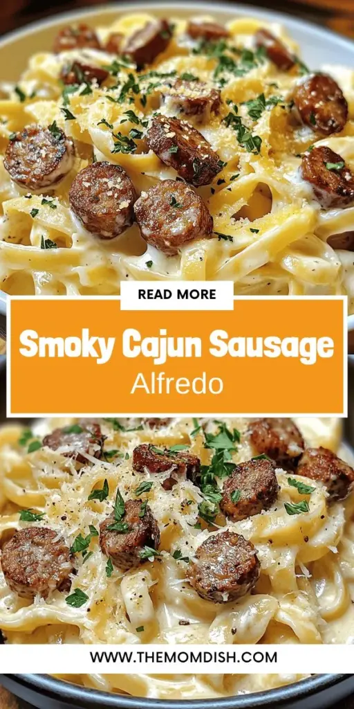 Indulge in the rich flavors of our Smoky Cajun Delight: Sausage Alfredo recipe! This creamy pasta dish combines savory sausage, aromatic Cajun spices, and a luscious Alfredo sauce for a meal that's both comforting and exciting. Perfect for weeknight dinners or special gatherings, it's sure to impress your family and friends. Get cooking and bring the taste of Louisiana to your kitchen with this easy-to-follow recipe!