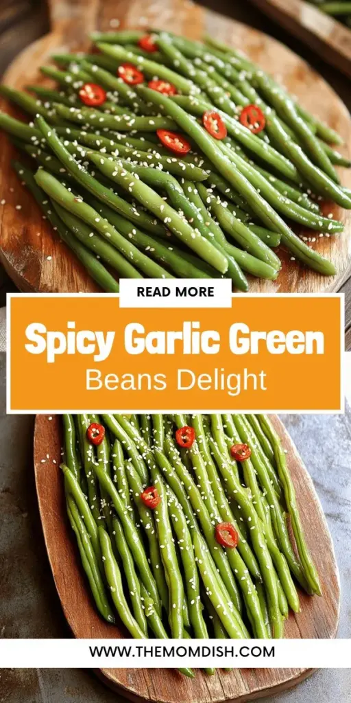 Elevate your meal with Garlic Chili Green Beans, a colorful and flavorful side dish that’s bursting with health benefits! This recipe transforms simple green beans into a mouth-watering gourmet treat using fresh garlic and zesty chili for the perfect kick. Quick to prepare and versatile, they pair wonderfully with grilled meats or stir-fries. Click through to discover how to whip up this delicious dish and enjoy nutritious flavors at your table!