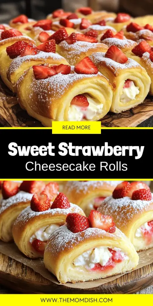 Satisfy your sweet cravings with this irresistible Strawberry Cheesecake Sweet Rolls recipe! These soft, fluffy rolls are filled with a delicious blend of cream cheese and fresh strawberries, making them a delightful treat for any occasion. Simple to prepare and perfect for impressing friends and family, this recipe covers everything from selecting the best strawberries to creative toppings. Click through to discover the full recipe and tips to create this delightful dessert today!