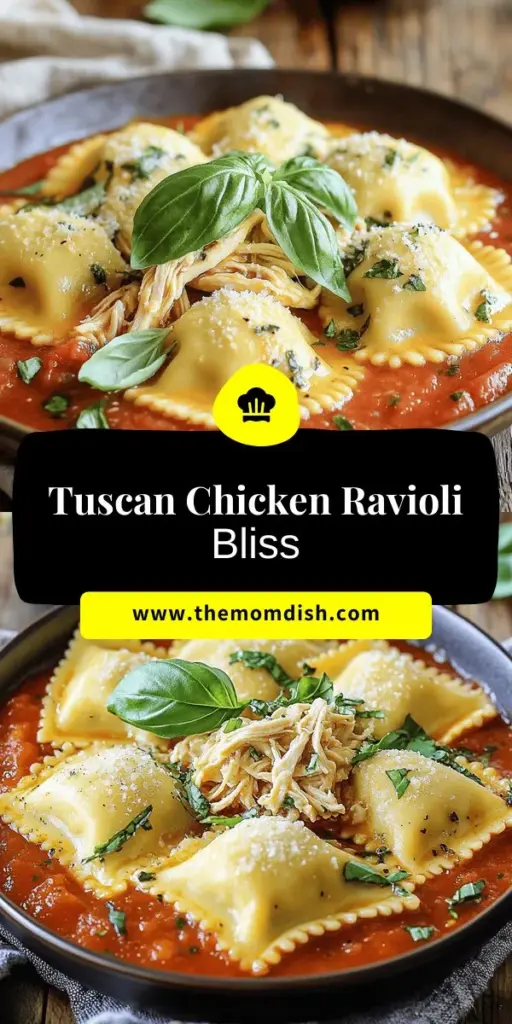 Discover the rich flavors of Tuscan Chicken Ravioli, a comforting dish that combines tender chicken, creamy ricotta, and aromatic herbs, all enveloped in homemade pasta. This step-by-step guide simplifies the process of creating this Italian delight, making it accessible even for beginners. Whether you’re impressing guests or enjoying a family meal, your culinary skills will shine. Click through to explore the recipe and create a delicious dining experience!