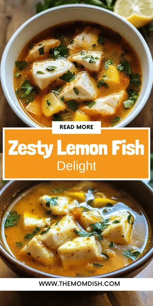 Dive into a culinary adventure with our Spicy Lemon Fish Soup, a perfect blend of zesty flavors and comforting warmth. This delicious recipe combines fresh fish, vibrant spices, and a hint of citrus, creating a delightful dish that's both hearty and refreshing. Ideal for a cozy dinner or impressing your guests, this soup is easy to make and full of healthy ingredients. Savor every spoonful and elevate your meal with this irresistible comfort food!