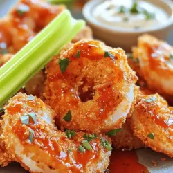 Buffalo shrimp is a delightful appetizer that marries the crunch of perfectly fried shrimp with the bold, tangy heat of Buffalo sauce, making it a beloved choice for food enthusiasts across the United States. This dish not only tantalizes the taste buds but also embodies the spirit of celebration, making it an ideal choice for game days, parties, or a cozy night at home. The beauty of making Buffalo shrimp lies in its accessibility; with a few simple ingredients and straightforward steps, you can whip up this crowd-pleaser from scratch. The satisfaction you gain from preparing this dish, combined with its irresistible flavor, will have your guests coming back for more.