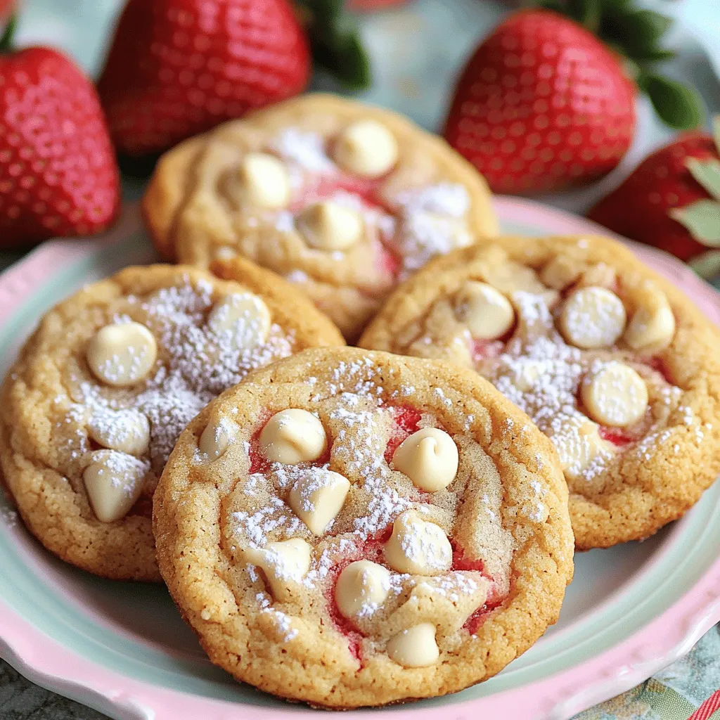 To make a great strawberry cookie recipe, you need simple ingredients. The main one is fresh strawberries. You will need one cup of pureed strawberries. They give the cookies a sweet and fruity taste.