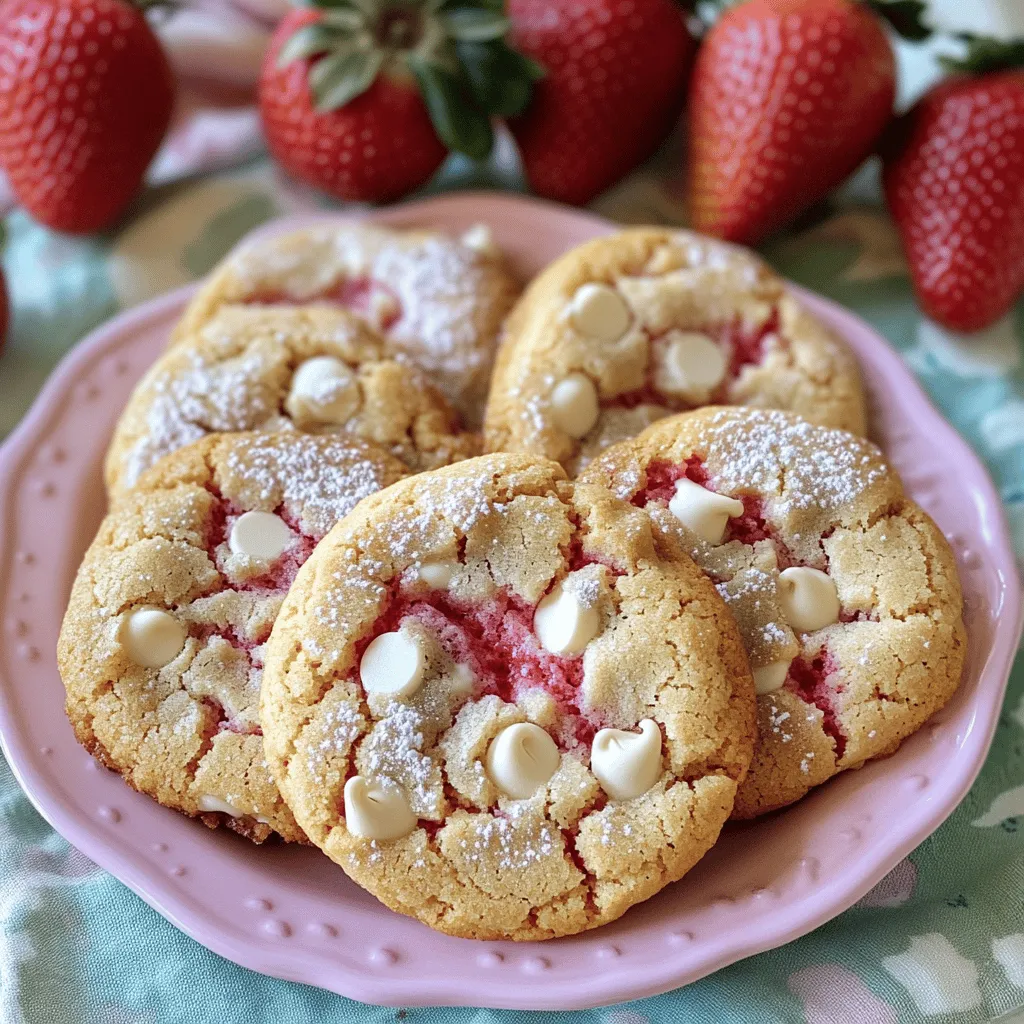 To make a great strawberry cookie recipe, you need simple ingredients. The main one is fresh strawberries. You will need one cup of pureed strawberries. They give the cookies a sweet and fruity taste.