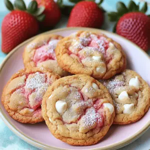 To make a great strawberry cookie recipe, you need simple ingredients. The main one is fresh strawberries. You will need one cup of pureed strawberries. They give the cookies a sweet and fruity taste.