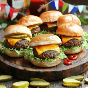 Cheeseburger sliders are mini cheeseburgers that pack big flavor into small bites. They usually use a small patty, cheese, and a soft bun. These sliders are easy to eat and fun to share. They are a great choice for parties because they are simple to make and serve. Each guest can grab one or two without feeling full.