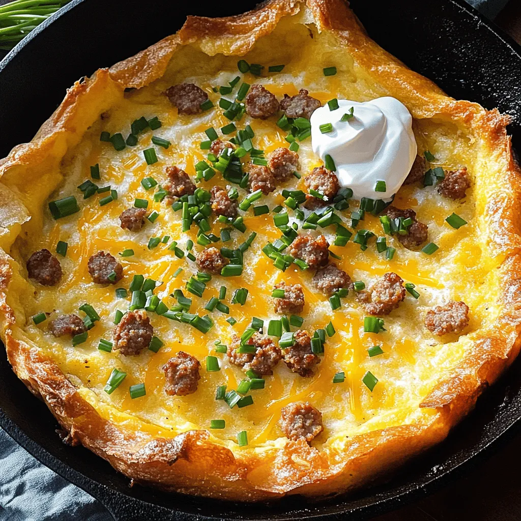 If you’ve never experienced the delightful puffy goodness of a Dutch Baby, you’re in for a treat. This unique dish, sometimes referred to as a German pancake, is renowned for its airy texture and rich flavor. Originating in the United States, Dutch Babies have their roots in the German “pfannkuchen” and have become a beloved breakfast staple across the country. Traditionally served sweet, this Savory Sausage Dutch Baby offers a delicious twist that transforms the classic into a hearty meal, perfect for breakfast, brunch, or even a cozy dinner.