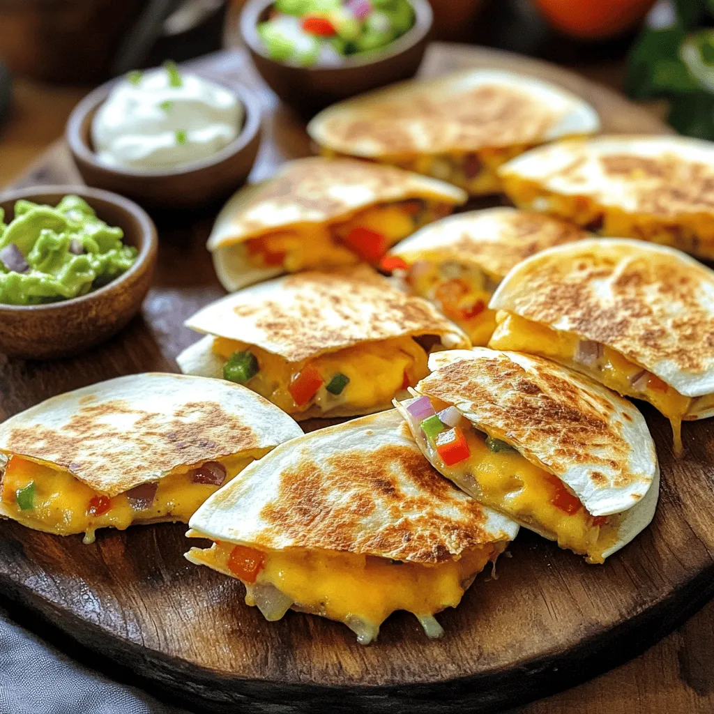 To make crispy mini cheese quesadillas, start with simple ingredients. You will need 8 small flour tortillas and 2 cups of shredded cheese. Cheddar and mozzarella work well together for a great taste. You can also mix in refried beans for extra creaminess, but it’s optional.