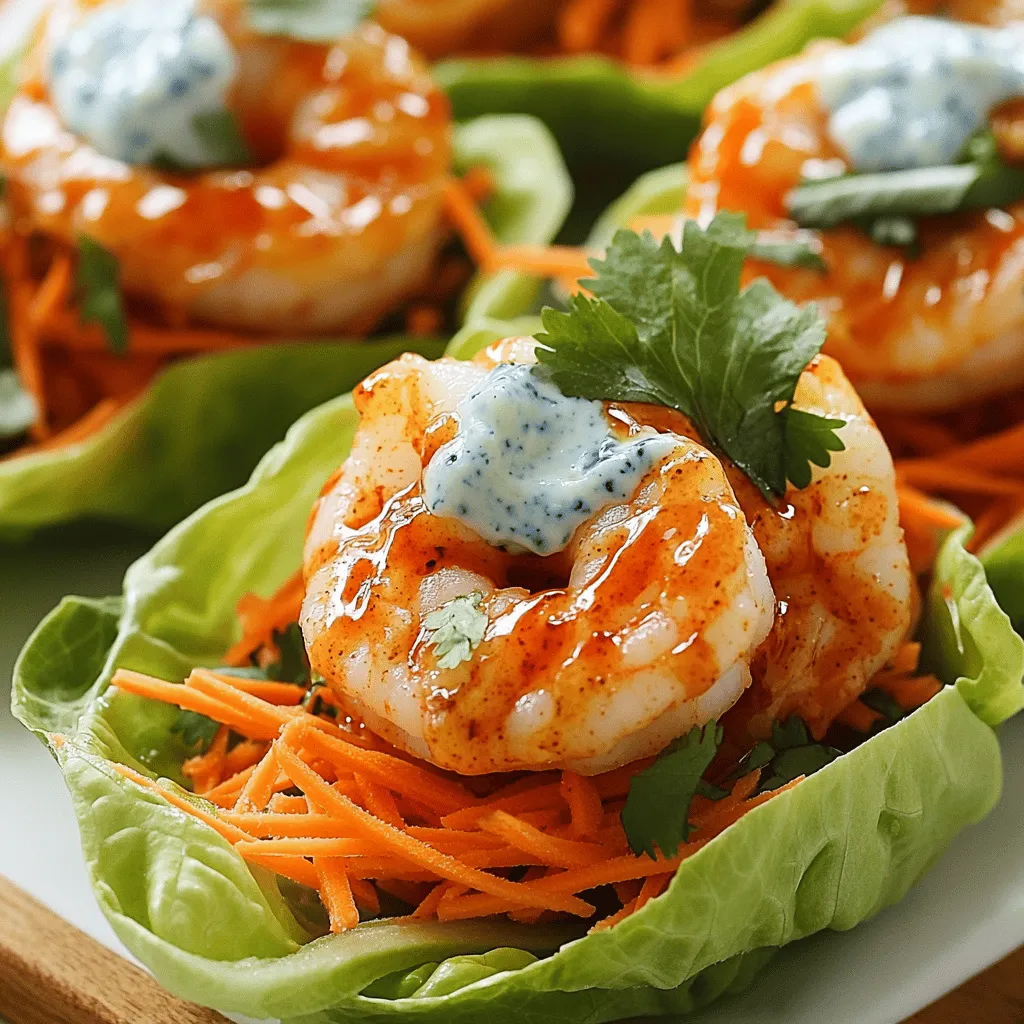 Buffalo shrimp lettuce wraps are a fun twist on traditional wraps. They use shrimp, a tasty protein, and fresh lettuce, creating a light dish. The main ingredients include large shrimp, buffalo sauce, and lettuce leaves. You can add carrots and a dressing for extra flavor.