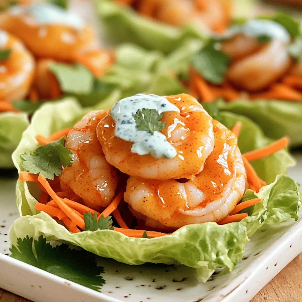 Buffalo shrimp lettuce wraps are a fun twist on traditional wraps. They use shrimp, a tasty protein, and fresh lettuce, creating a light dish. The main ingredients include large shrimp, buffalo sauce, and lettuce leaves. You can add carrots and a dressing for extra flavor.