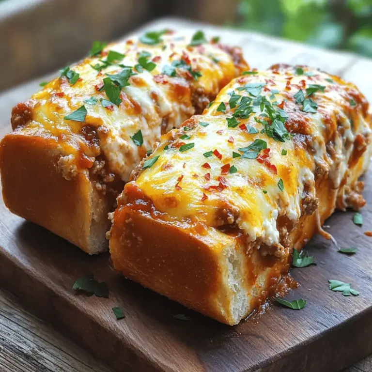 Garlic bread has long been a beloved side dish in Italian cuisine, known for its crispy exterior and aromatic, buttery flavor. Whether served alongside a hearty pasta dish or as a standalone snack, its popularity is undeniable. But what if you could take this classic favorite and elevate it to a whole new level? Enter Lasagna Garlic Bread—a creative culinary twist that beautifully marries two iconic Italian dishes into one mouthwatering treat. Imagine the comforting layers of classic lasagna, complete with creamy ricotta, savory meat, and gooey mozzarella, all nestled atop a crusty slice of garlic-infused Italian bread.