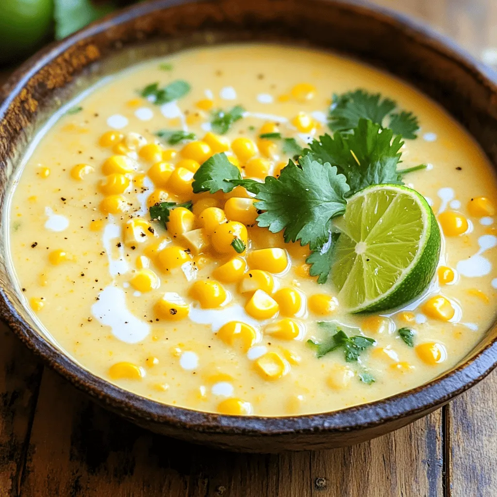 Corn soup variations can delight your taste buds in many ways. One popular type is creamy corn soup. To make creamy corn soup, you blend fresh corn with coconut milk. This gives it a rich, smooth texture. You can use the recipe I shared earlier for a great start.