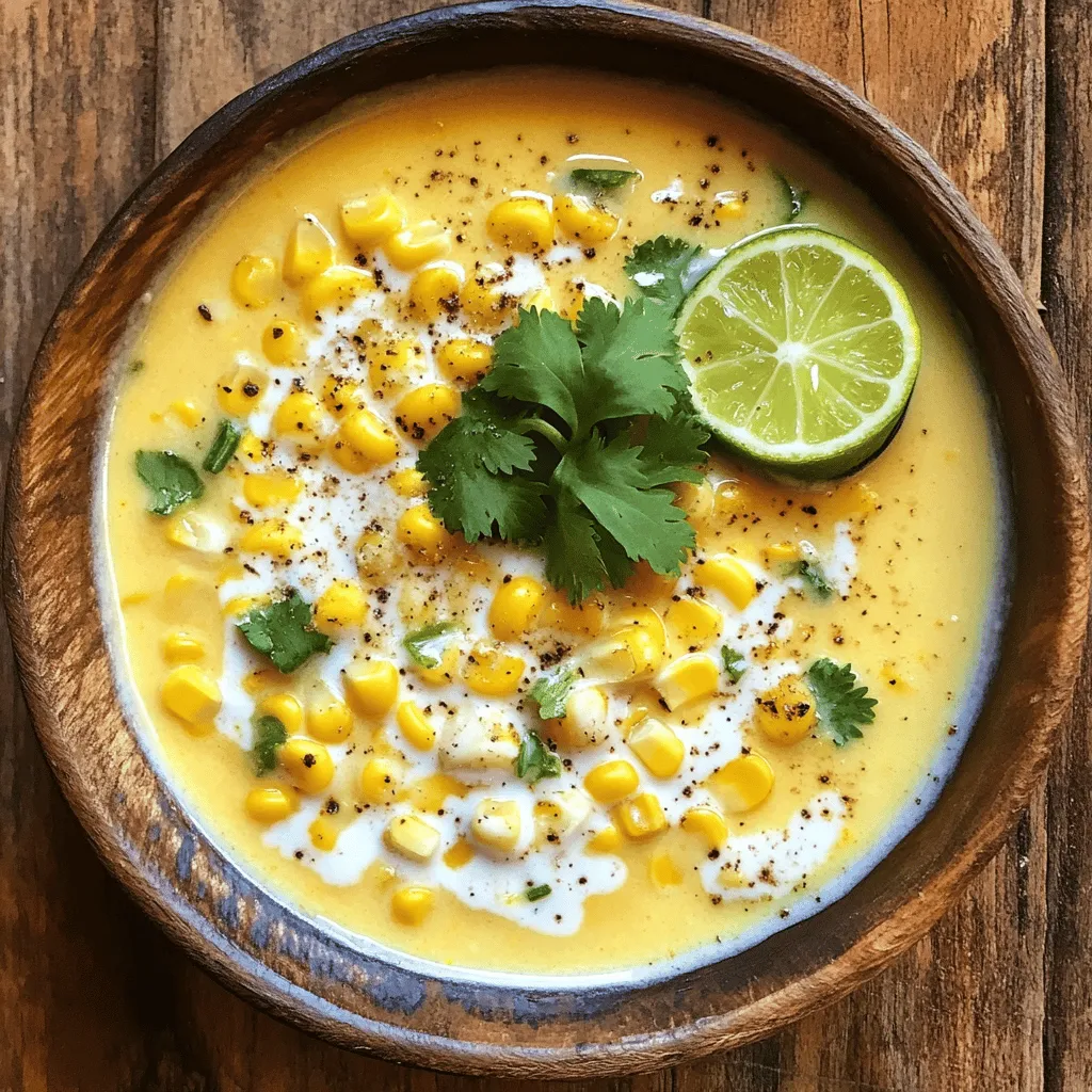 Corn soup variations can delight your taste buds in many ways. One popular type is creamy corn soup. To make creamy corn soup, you blend fresh corn with coconut milk. This gives it a rich, smooth texture. You can use the recipe I shared earlier for a great start.