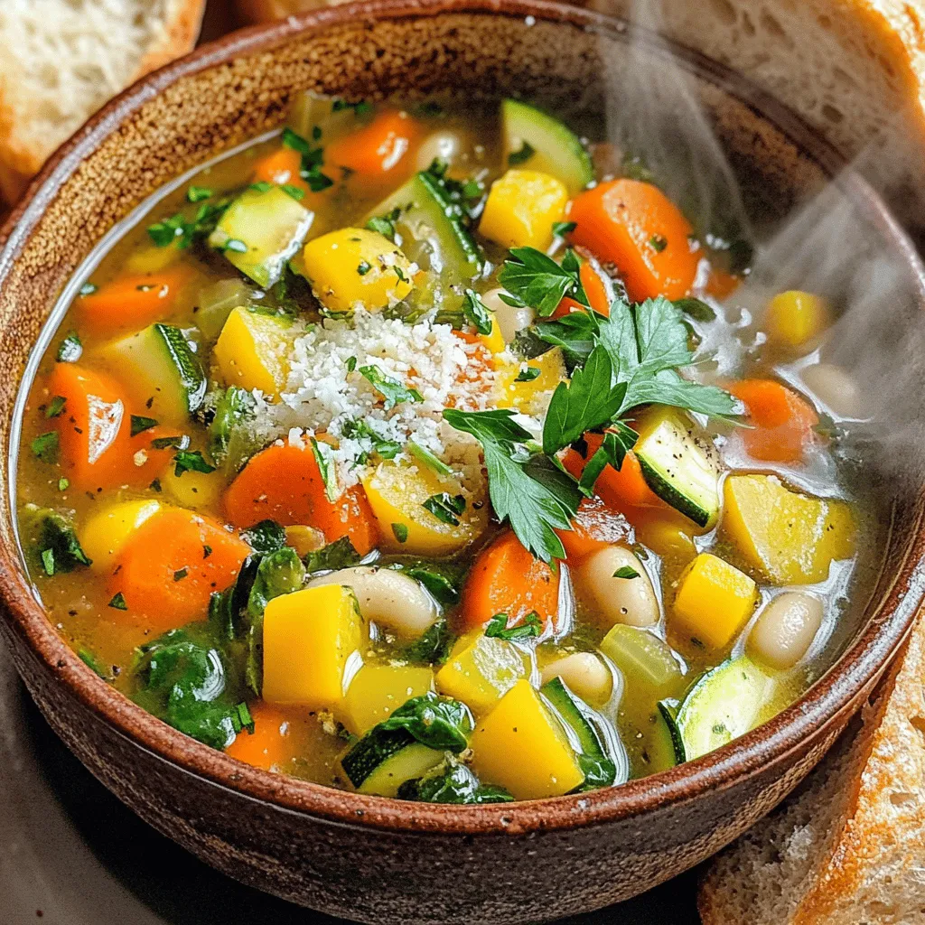 The key to a great minestrone soup lies in its ingredients. For an authentic Italian minestrone, you need fresh veggies, beans, herbs, and pasta.