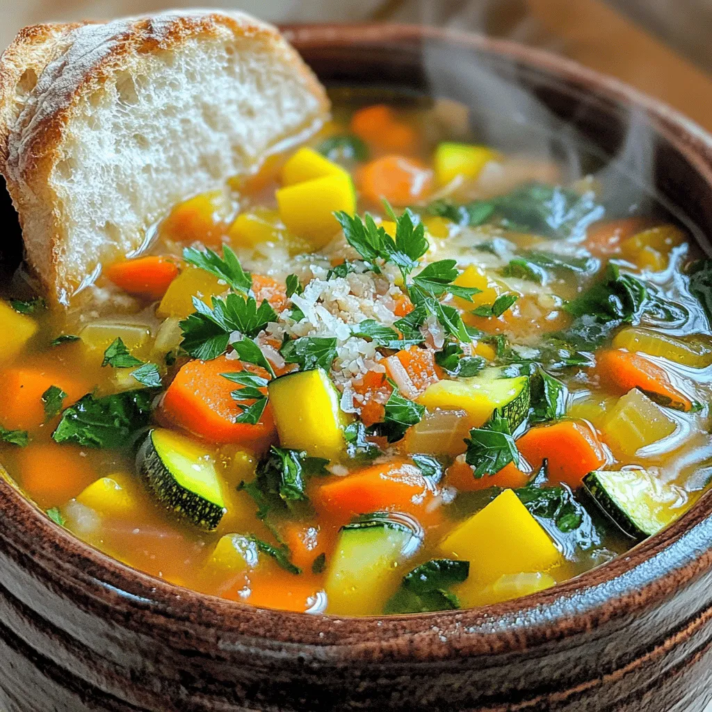 The key to a great minestrone soup lies in its ingredients. For an authentic Italian minestrone, you need fresh veggies, beans, herbs, and pasta.