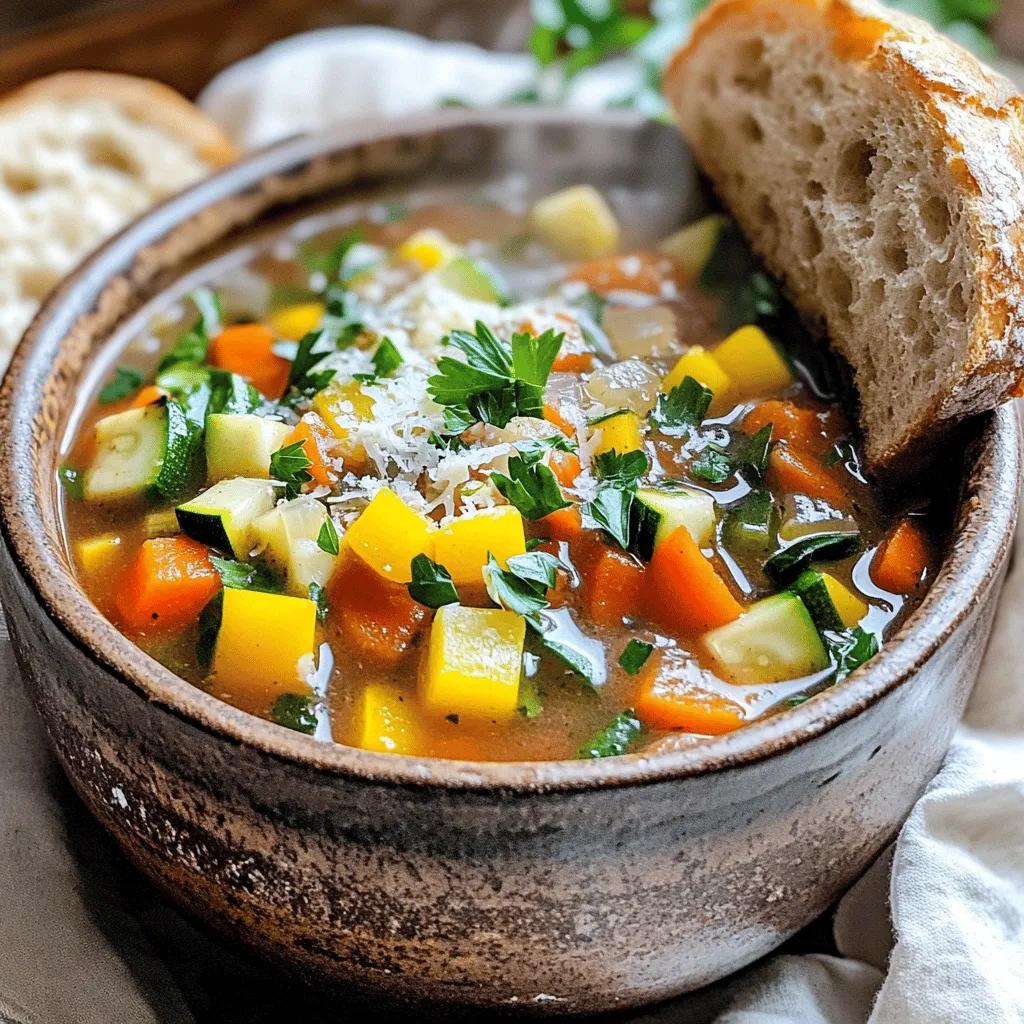 The key to a great minestrone soup lies in its ingredients. For an authentic Italian minestrone, you need fresh veggies, beans, herbs, and pasta.