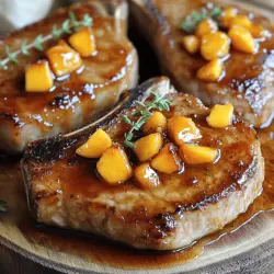 Peach glazed pork chops are a delightful dish that elegantly combines the sweet, summery flavor of peaches with the savory goodness of perfectly cooked pork. This recipe showcases the versatility of pork chops, transforming a simple cut of meat into a gourmet experience that tantalizes the taste buds. The balance of flavors is truly remarkable—the juicy sweetness of ripe peaches complements the richness of the pork, creating a dish that is both satisfying and sophisticated.