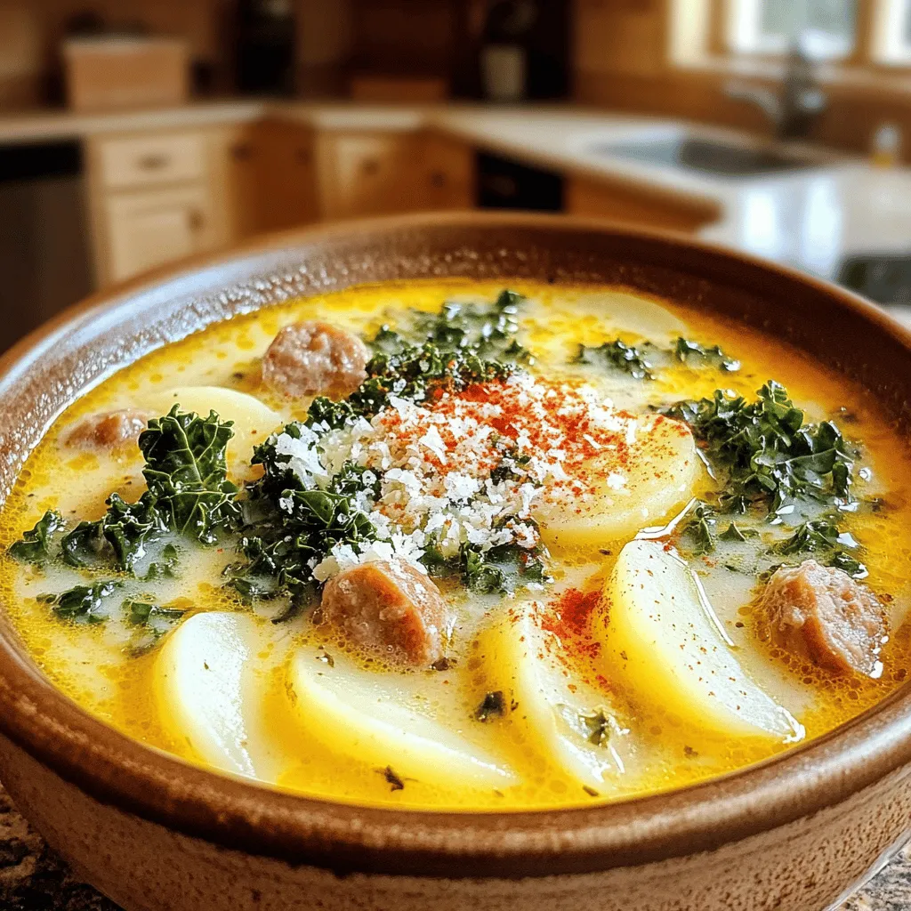 For a great Zuppa Toscana, you need a few key ingredients. The main star is Italian sausage. You can choose between mild or spicy, depending on your taste. This sausage gives the soup a rich, savory base.