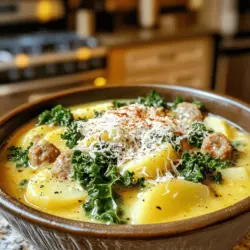 For a great Zuppa Toscana, you need a few key ingredients. The main star is Italian sausage. You can choose between mild or spicy, depending on your taste. This sausage gives the soup a rich, savory base.