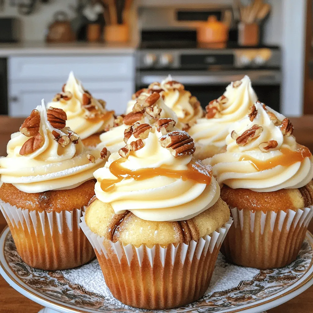 Cinnamon roll cupcakes blend the best of two treats. They combine the soft, sweet dough of cinnamon rolls with the fun of cupcakes. You get a warm, gooey center and a creamy frosting on top. This dessert is a crowd-pleaser and easy to make at home.