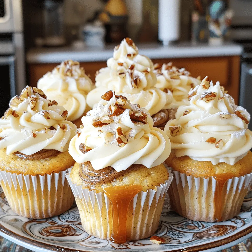 Cinnamon roll cupcakes blend the best of two treats. They combine the soft, sweet dough of cinnamon rolls with the fun of cupcakes. You get a warm, gooey center and a creamy frosting on top. This dessert is a crowd-pleaser and easy to make at home.