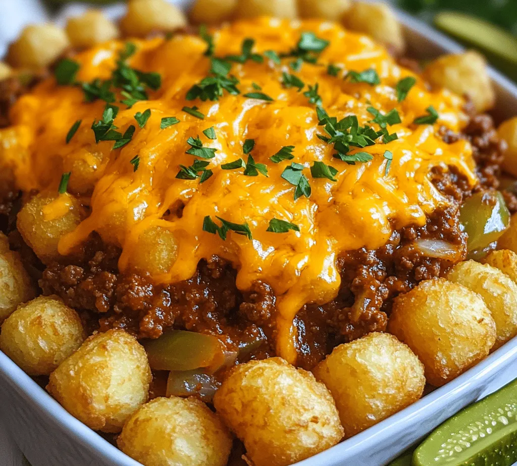 So, what exactly is Sloppy Joe Tater Tot Casserole? At its core, this dish is a fusion of two beloved comfort foods: the Sloppy Joe sandwich and classic tater tots. The origins of Sloppy Joes can be traced back to the early 20th century in the United States, where they emerged as a quick and easy meal option. Ground meat, typically beef, is simmered in a tangy tomato-based sauce, creating a filling that is perfect for serving on a bun.