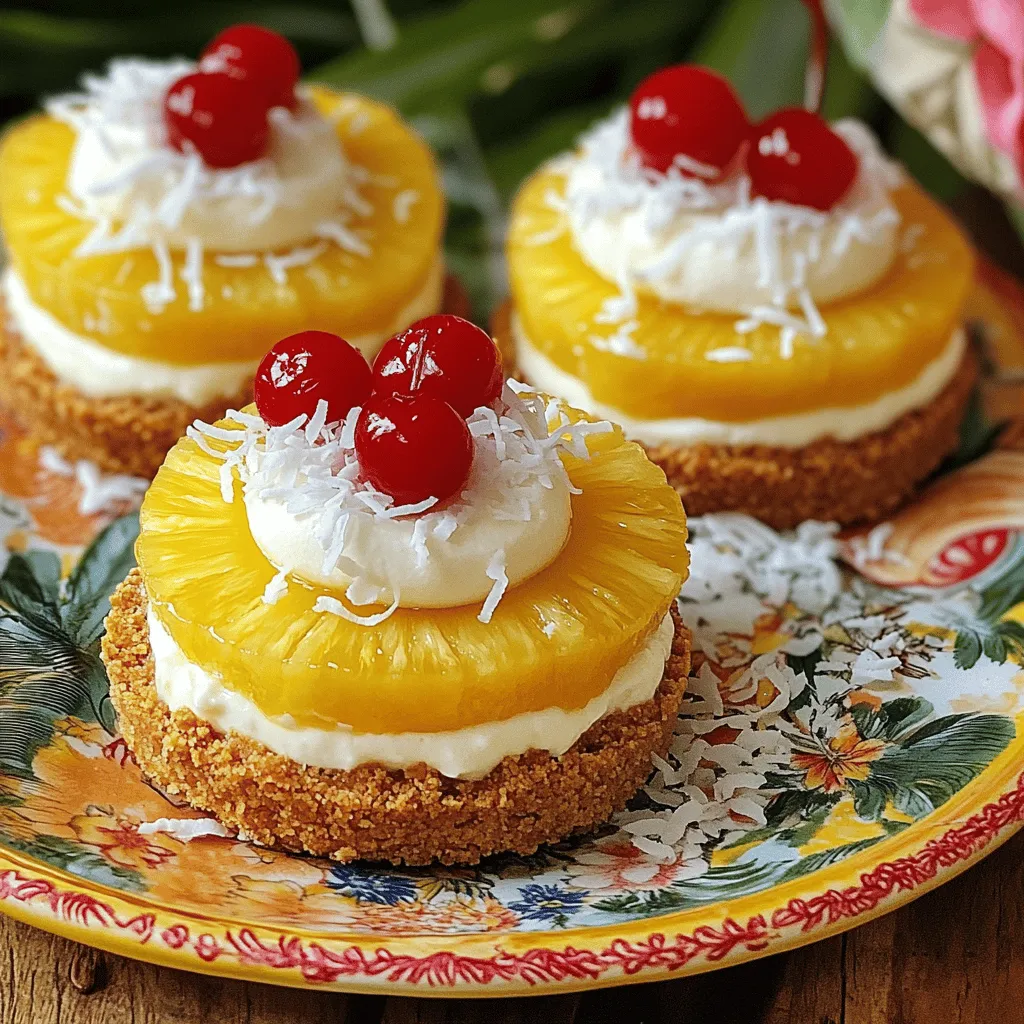 For a delightful Pineapple Upside-Down Cheesecake, you need the right ingredients. Start with the crust. You will need 1 cup of graham cracker crumbs and 1/4 cup of melted unsalted butter. These will create a tasty base for your cheesecake.