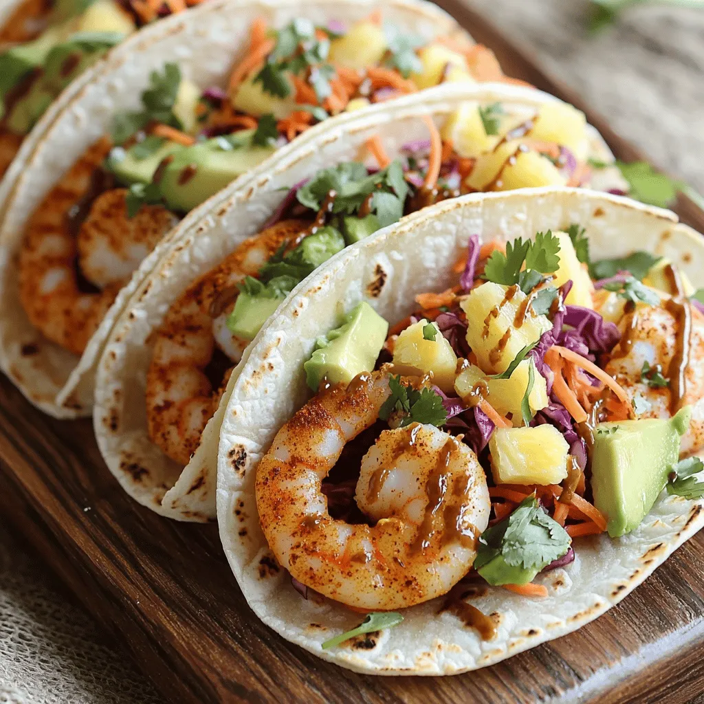 To make great shrimp tacos, you need fresh shrimp and tasty spices. Here are the basics: