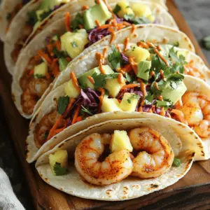 To make great shrimp tacos, you need fresh shrimp and tasty spices. Here are the basics: