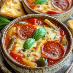 Discover the comforting and flavorful world of Pizza Soup, a delightful twist on the classic favorite that combines all the beloved elements of pizza into a warm, hearty dish. This easy-to-make recipe is perfect for busy weeknights or cozy gatherings, allowing you to enjoy the essence of pizza in a new form. With fresh ingredients and a simple preparation method, this pizza-inspired soup will quickly become a family favorite.