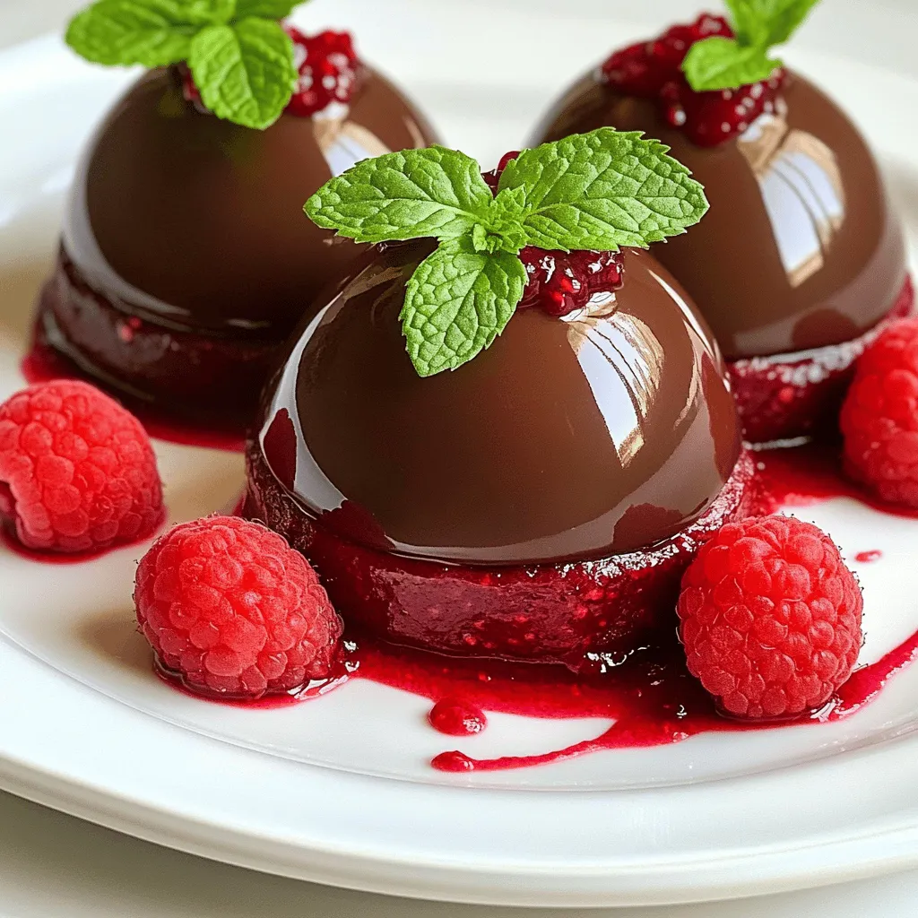 Chocolate raspberry mousse domes are a delightful treat. They combine rich chocolate mousse with fresh raspberries. The result is a creamy, sweet, and tangy dessert. These domes are perfect for special occasions or a cozy night in.