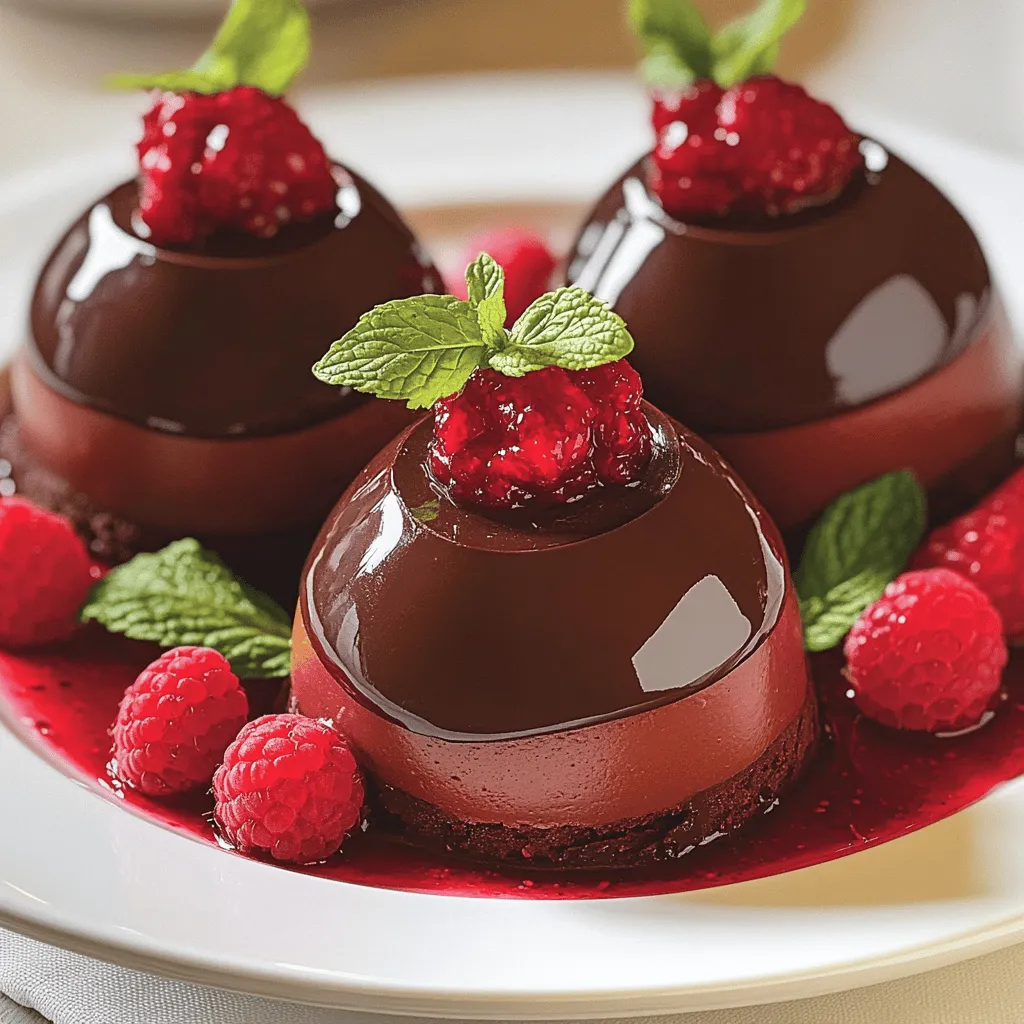 Chocolate raspberry mousse domes are a delightful treat. They combine rich chocolate mousse with fresh raspberries. The result is a creamy, sweet, and tangy dessert. These domes are perfect for special occasions or a cozy night in.