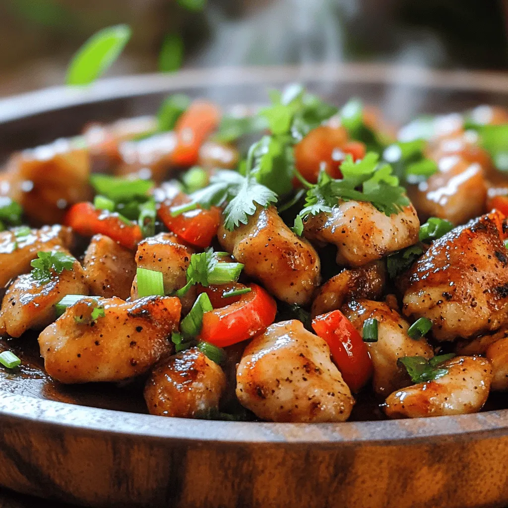 The key to great salt and pepper chicken lies in its ingredients. First, you need chicken breast. I recommend using 500 grams, cut into bite-sized pieces. This size helps the chicken cook evenly and get crispy.