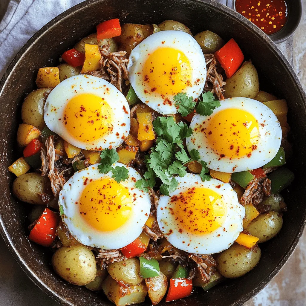 To make a tasty pulled pork hash, you need some key ingredients. First, start with one pound of pulled pork. This is the star of your dish. Next, use four medium potatoes, diced into small cubes. Potatoes add heartiness to the meal. You can also use leftover pulled pork for this recipe. It works perfectly and adds great flavor.