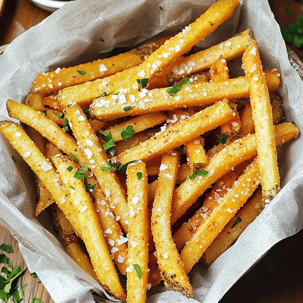 To make air fryer salt and vinegar fries, you need a few key ingredients. The main star is russet potatoes. They have the right starch content for crispy fries. You also need white vinegar. It adds that tangy flavor we love. Olive oil helps the fries crisp up nicely.