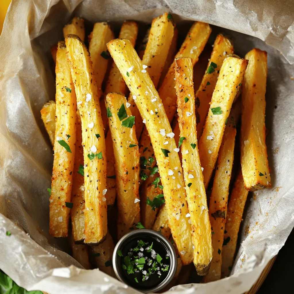 To make air fryer salt and vinegar fries, you need a few key ingredients. The main star is russet potatoes. They have the right starch content for crispy fries. You also need white vinegar. It adds that tangy flavor we love. Olive oil helps the fries crisp up nicely.