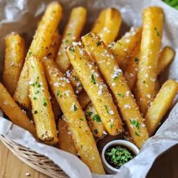 To make air fryer salt and vinegar fries, you need a few key ingredients. The main star is russet potatoes. They have the right starch content for crispy fries. You also need white vinegar. It adds that tangy flavor we love. Olive oil helps the fries crisp up nicely.