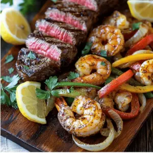 The ultimate Cajun shrimp and steak feast requires fresh, bold ingredients. First, you need 1 pound of shrimp. Make sure they are peeled and deveined. Then, get two ribeye steaks, about one inch thick. Ribeye offers rich flavor and tenderness.