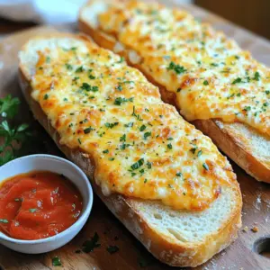 Cheesy garlic bread melts are a delicious snack or appetizer. They combine soft bread, garlic, and lots of cheese. You can enjoy this treat at parties or just make it for yourself.